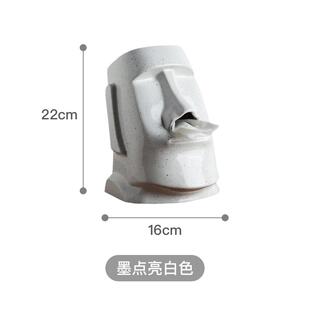 高档家覆活岛陶瓷纸盒斯堪的纳维乡亚创饰意石雕像纸巾存储盒装纸