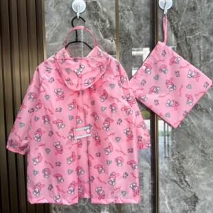2025儿童夏季 连帽雨衣 轻薄透气速干幼儿园宝宝男女童防水雨披长版