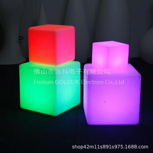 酒吧装 043R方遥E控七彩RG光B变色发光 饰LED发灯块凳子LD发光GKC
