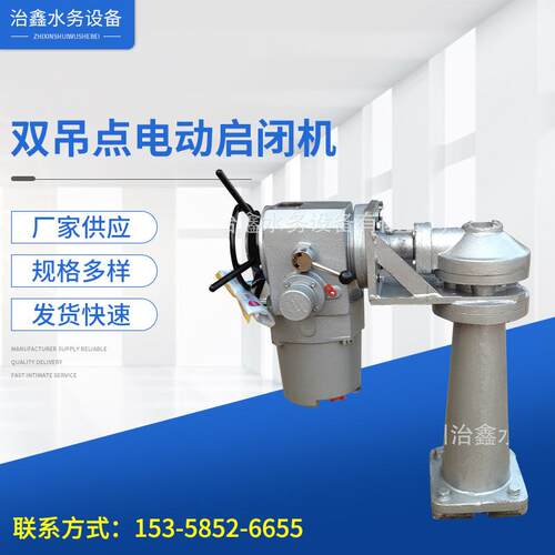 双吊点电动启闭机/厂家供应生 产双吊点铸铁闸门双吊点手摇启闭机