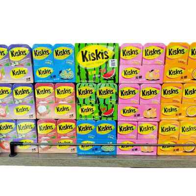 酷滋kiskis薄荷糖百香果味21g*铁盒随身携带压片清新水蜜桃味糖果