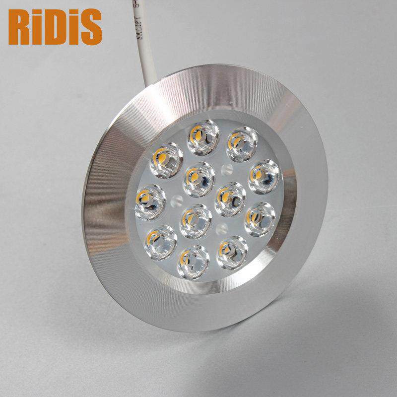led橱柜灯12v聚光薄款嵌入式筒灯吊顶衣展柜内酒柜底暗装吸顶射灯