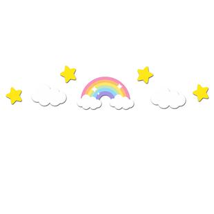 云朵小公主房间装 饰少女孩儿童卧室墙面布置用品摆件床头画贴纸壁