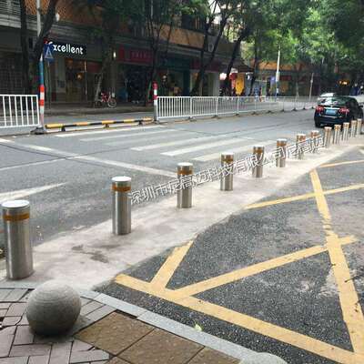 尼高迈升降柱路障不锈钢全自动伸缩桩一体式液压驱动挡车防撞地柱