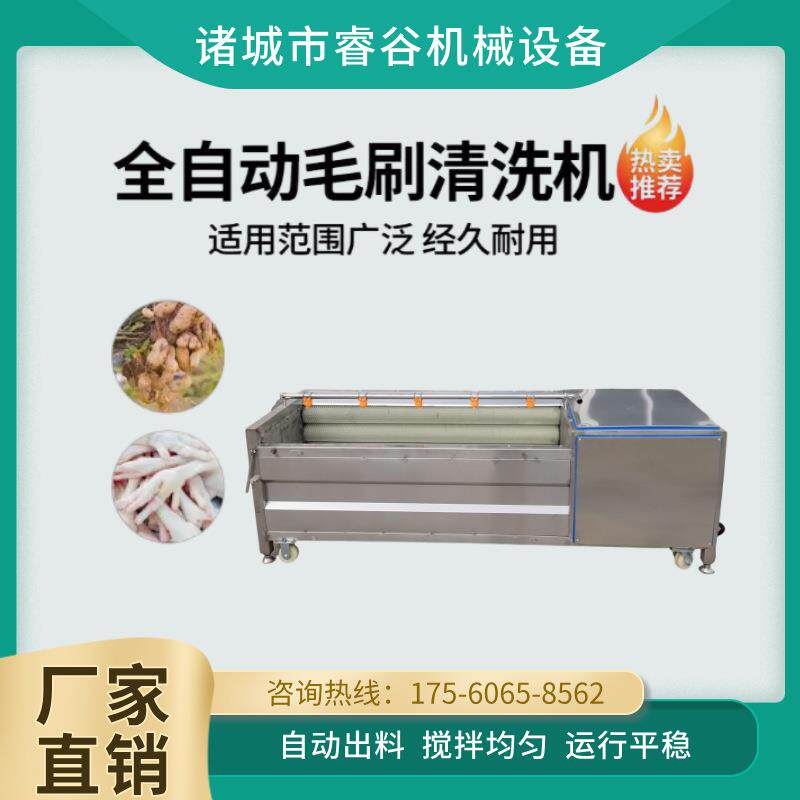 德国红薯清洗设备生姜大型商用猪蹄毛辊清洗机土豆芋头去皮清洗