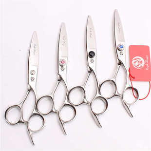 6.0寸紫龙柳叶剪片大滑理发剪刀修饰大刀胖胖剪美发剪刀日式 弧形