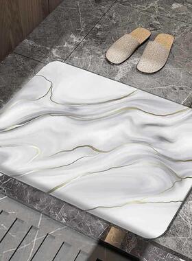 简约硅藻泥室生吸水地垫用卫间家防滑脚垫厕浴所门DLL口海藻速干