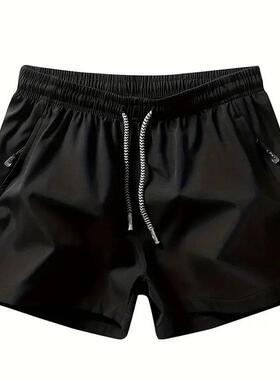 Men’s summer cargo shorts three-piece set with drawstring