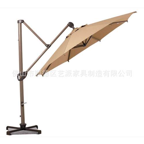 户外双顶铝合金 罗马伞 香蕉伞 侧立手摇铝伞遮阳伞太阳防雨工具