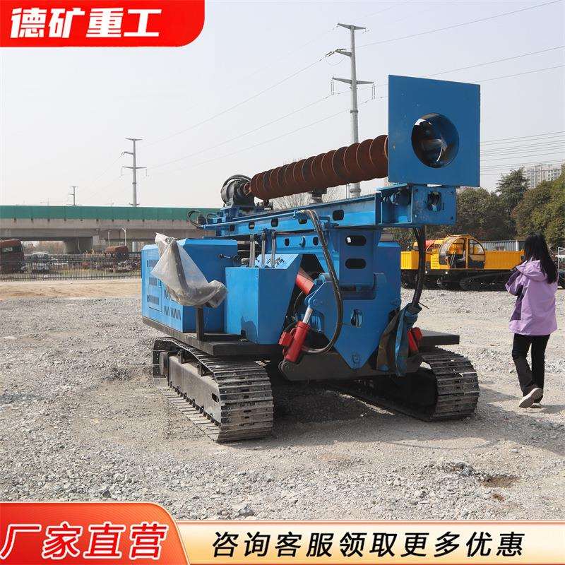 高速公路护栏打桩机 履带打拔钻孔一体 波形护栏混凝土打桩机