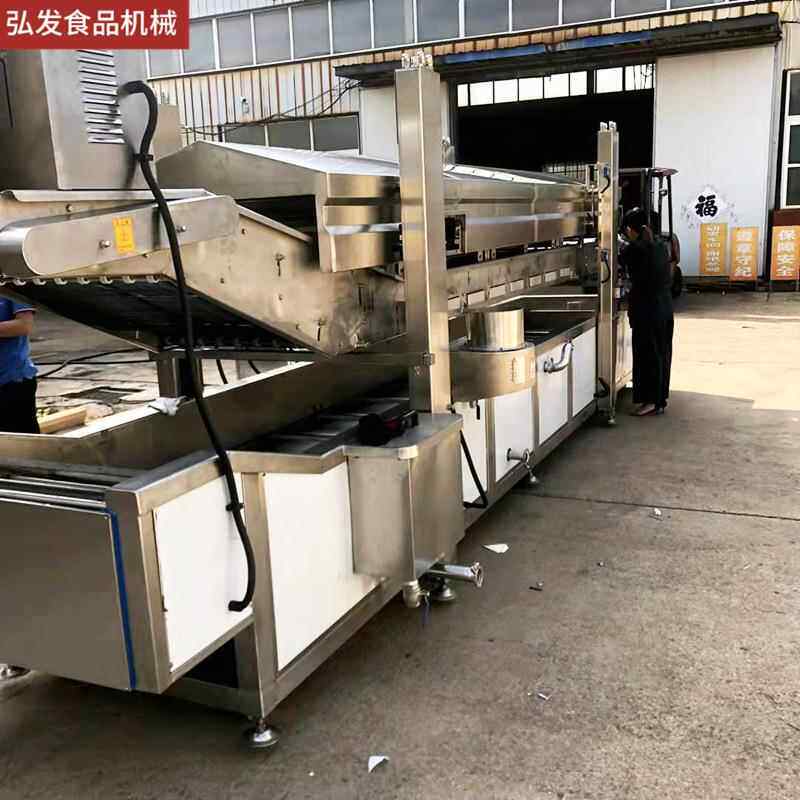 自动全油炸水线流 商用香辣蟹油炸炸机 GBL薯条肉丸蚂蚱脂渣油设