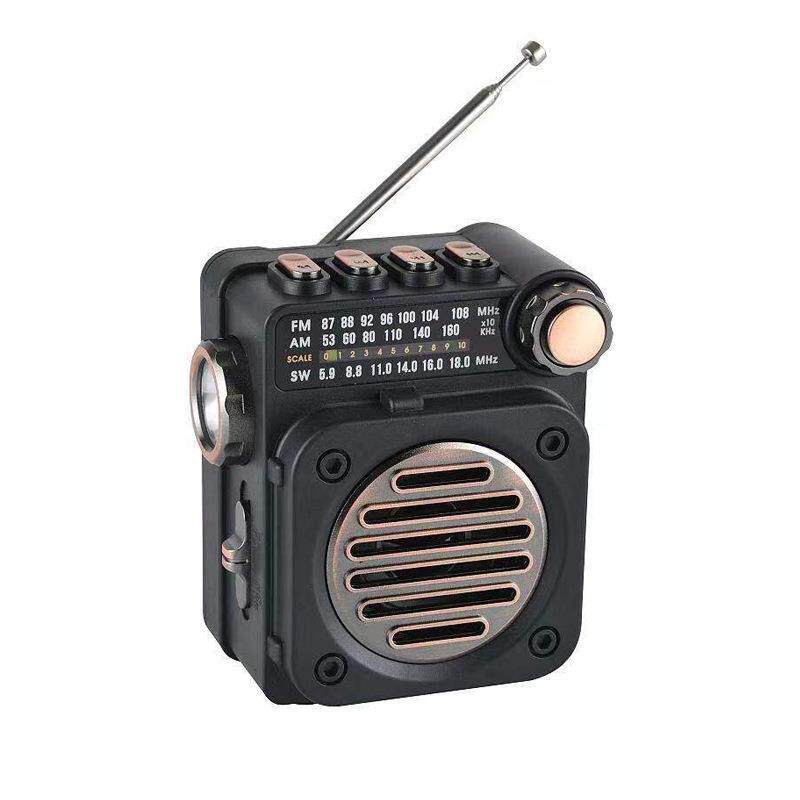 外贸跨境新款收音机迷你小型多波段FM/AM/SW多功能蓝牙插卡小音箱