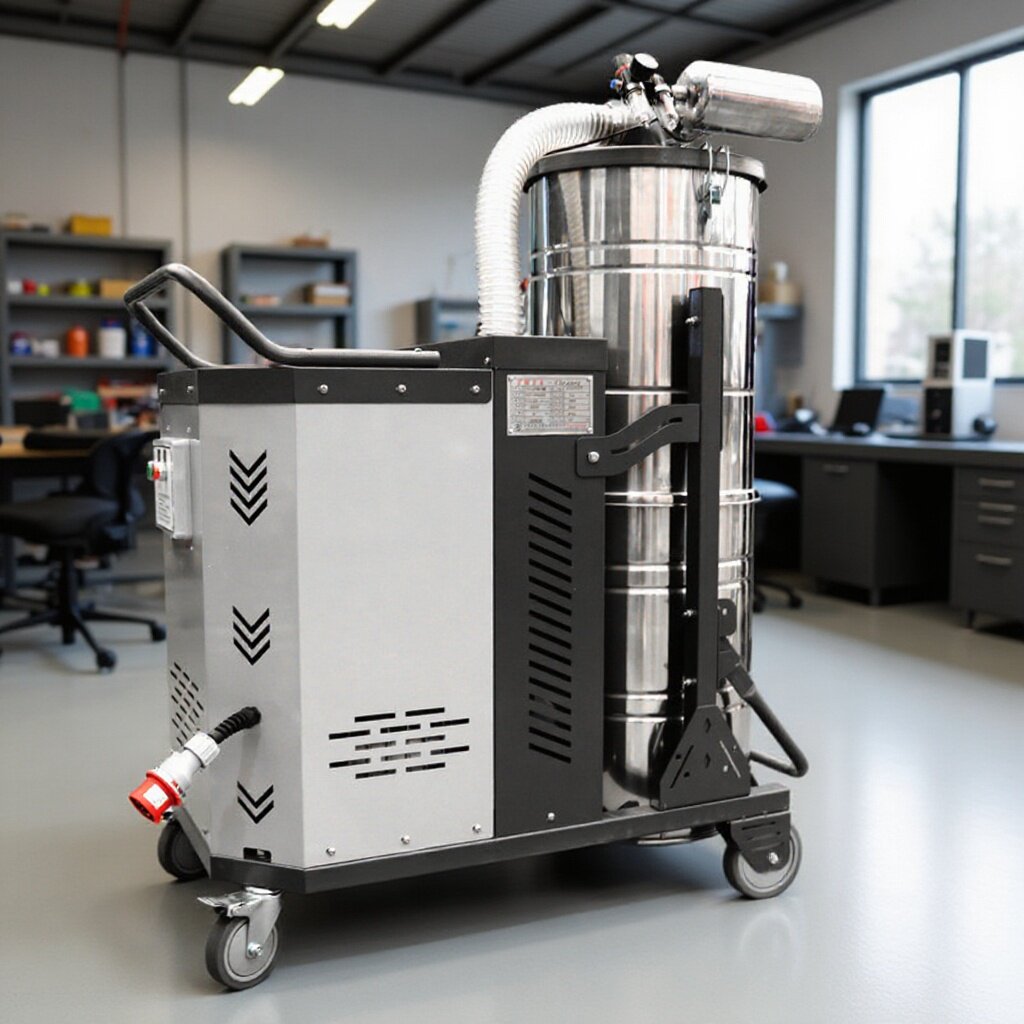 全风工业吸尘器车间吸粉尘铁屑 5.5kw脉冲吸尘机