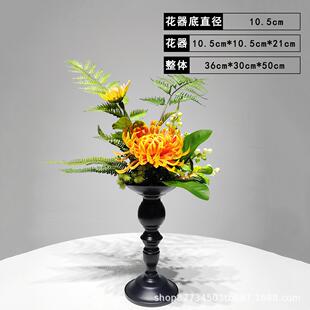 烛台仿真桌面北欧花摆设摆件绿假创意植客厅器花书房装 饰品餐桌花