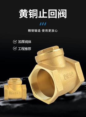 全铜水平止回阀单向阀工程4分钟6分钟1英寸Dn15 20 25 32 40 50