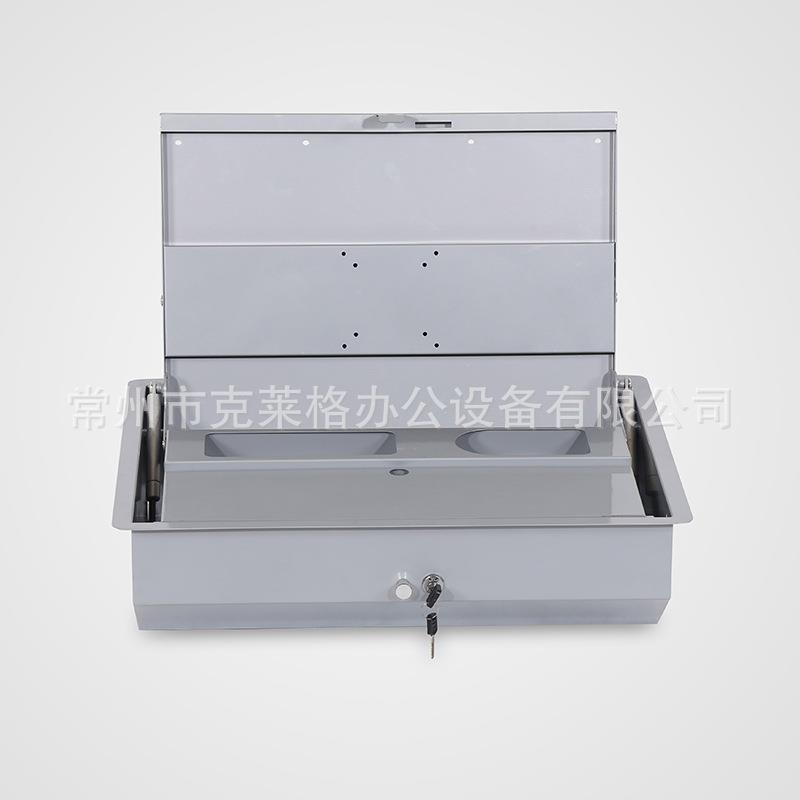 嵌入式一体机22寸手动液晶屏翻转器显示屏隐藏电脑桌翻转机带键盘