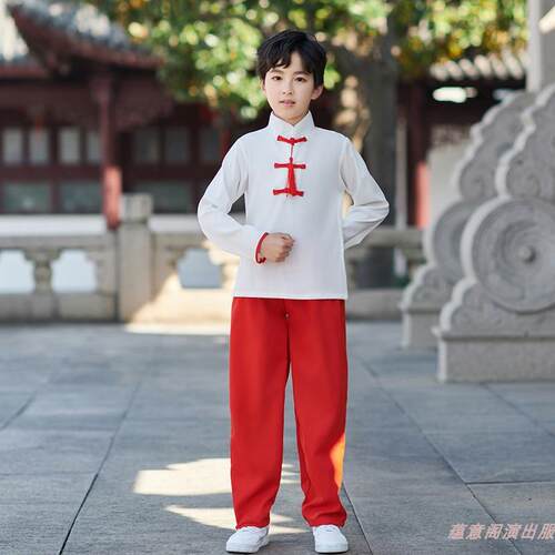 正品儿童国风中小学运动会班服男女童六一爱国合朗唱表演中服诵演