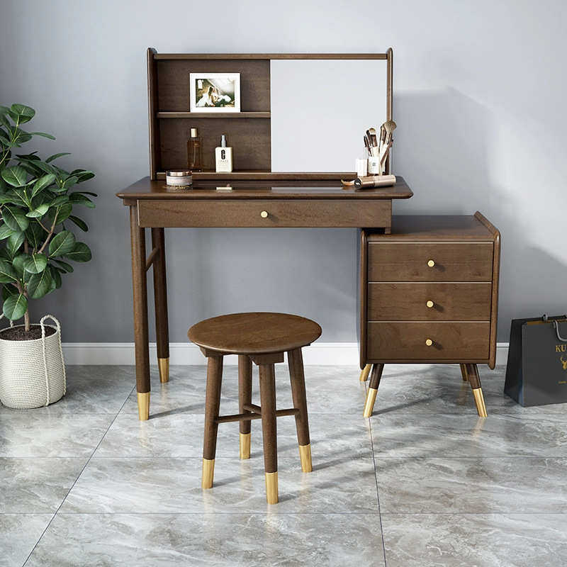 奢柜实木储轻桌北欧物带经济型简约梳妆梳妆台现代卧室化妆抽屉全