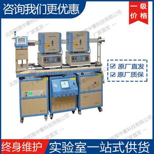 科晶TCVD-OTF-1200X-S2-50SL1200℃小型双炉体滑动管式炉