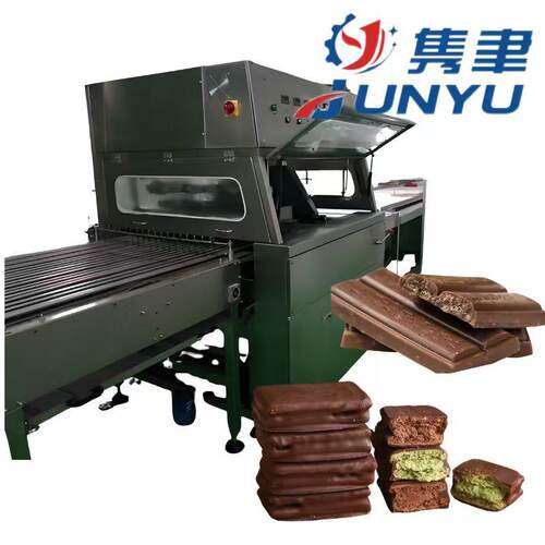 巧克力涂层机饼干面包裹涂巧克力设备冻干水果冷却隧道通道