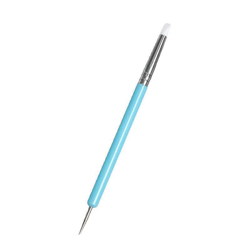 抹痕硅胶软头双头点钻压痕笔橡胶笔手办油泥石塑粘土软陶雕塑工具