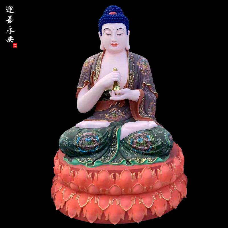 八十八佛西方三圣地藏大愿王树脂玻璃钢雕塑彩绘客厅供奉摆件厂家
