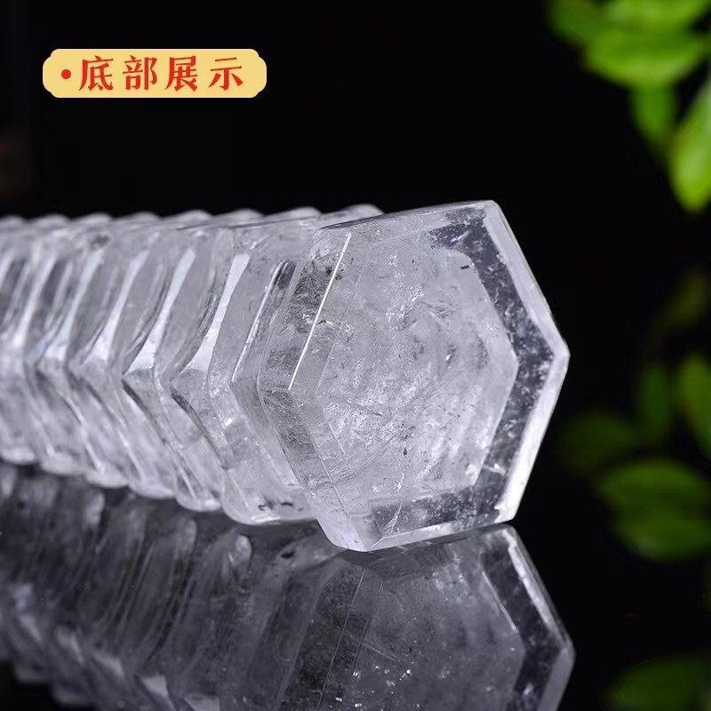 天然白水晶文昌塔摆件 原石手工打磨9层13层塔 居家工艺装