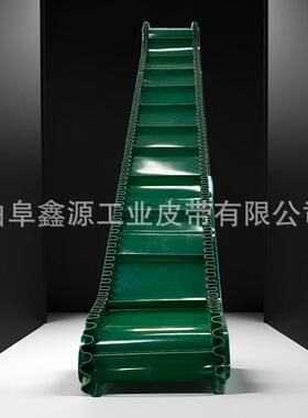 绿色PVC挡板输送带 生产线 组装线 清洗线传送带 源头工厂