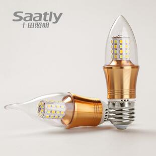 LED灯泡e14小螺口尖泡e275W7W9W12w拉尾水晶吊灯光源灯球泡超亮