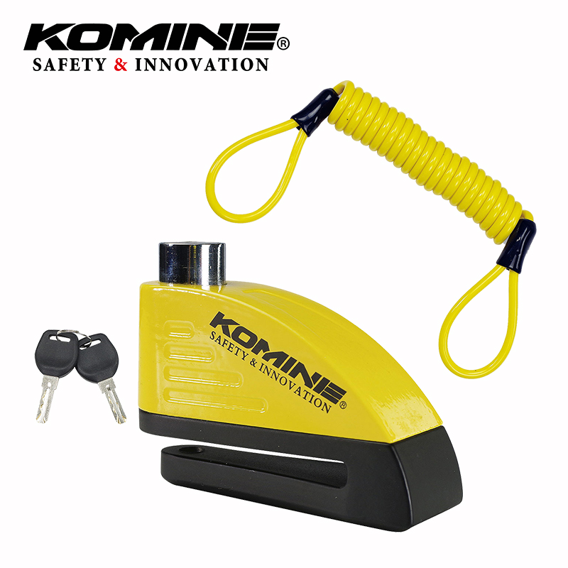 KOMINE 摩托车碟刹锁盘智能报警车锁不锈钢加固电动防盗锁 LK-122