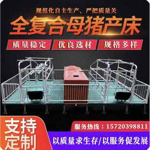 定制养猪设备全复合产保两用分勉床限位栏保育床母猪双体产床