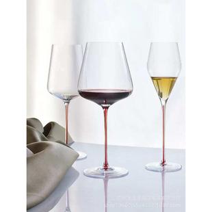 红领结波尔多红酒杯水晶玻璃高档红杆勃艮第大肚轻奢高脚杯香槟杯