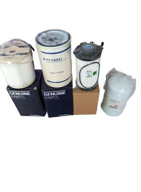 挖机配件现代215ⅤS专用小保养套餐柴油滤芯 油水分离器 机油滤芯