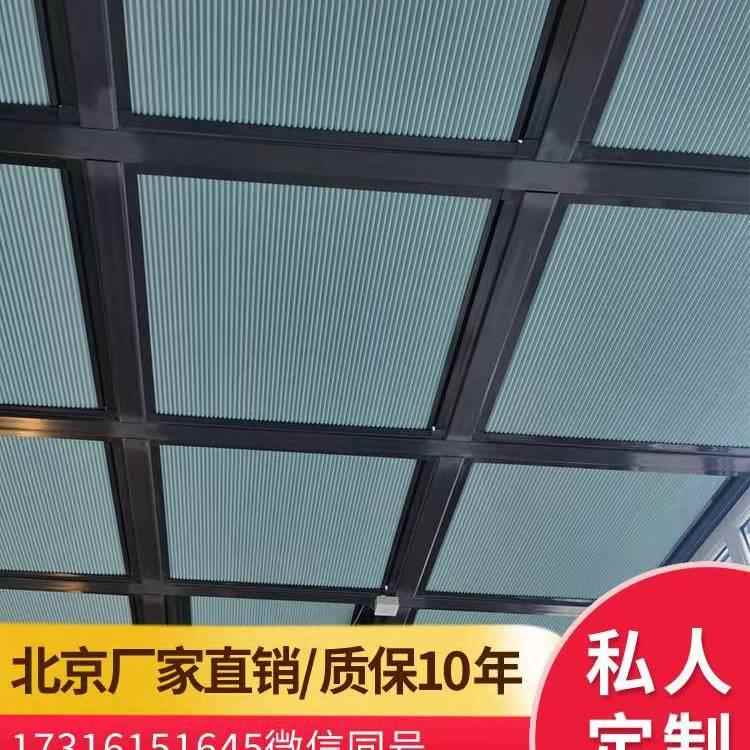 阳光房顶遮阳帘玻璃顶隔热帘全遮光天棚帘斜顶蜂巢帘防紫外线智能