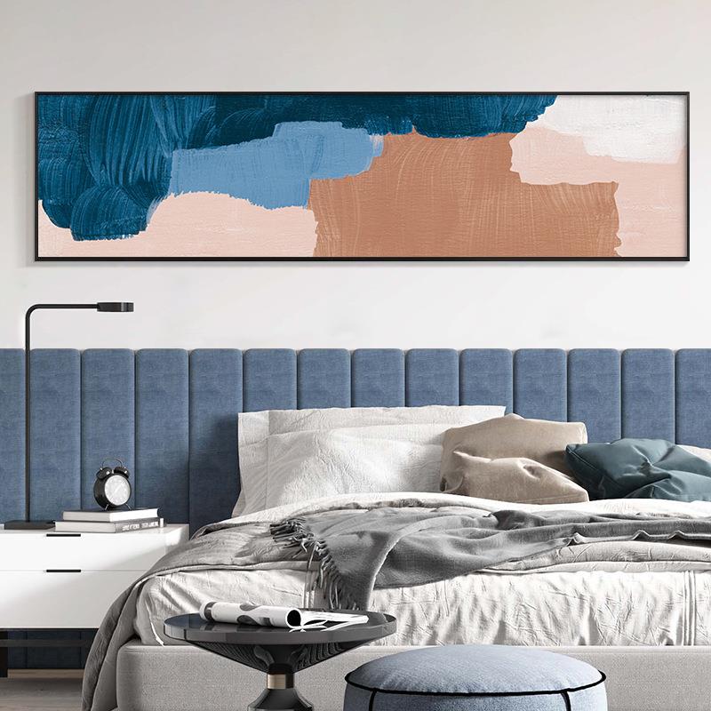 抽象卧室卧S-866装饰画现代简主约温馨房间挂画床头横画版壁长条