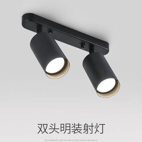 明装射灯led天花灯家用吸顶筒灯客厅无主灯过道灯长条轨道灯聚光