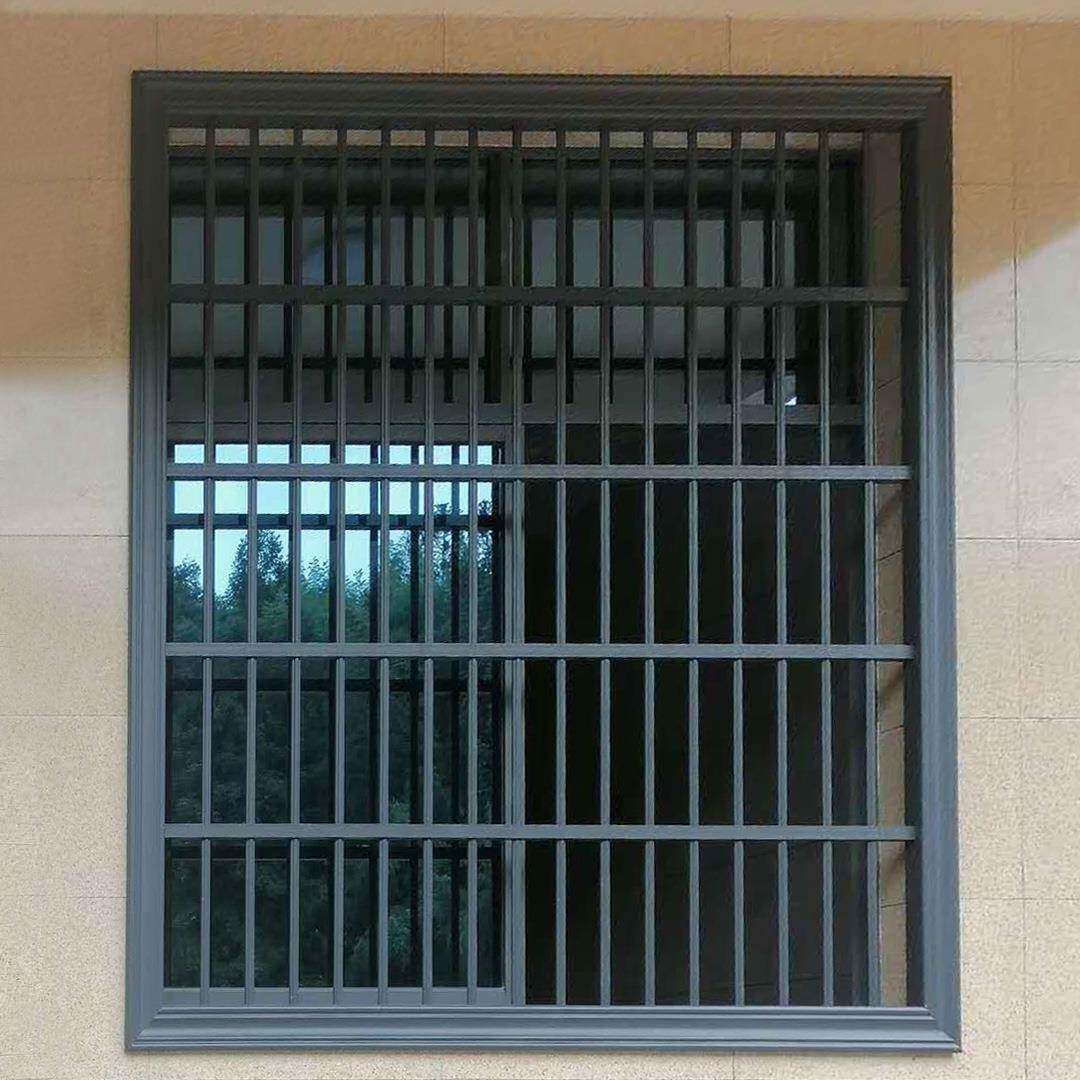 铝合金阳台窗户防盗窗护栏栏杆别墅组装格栅安全建筑弯管家用工厂