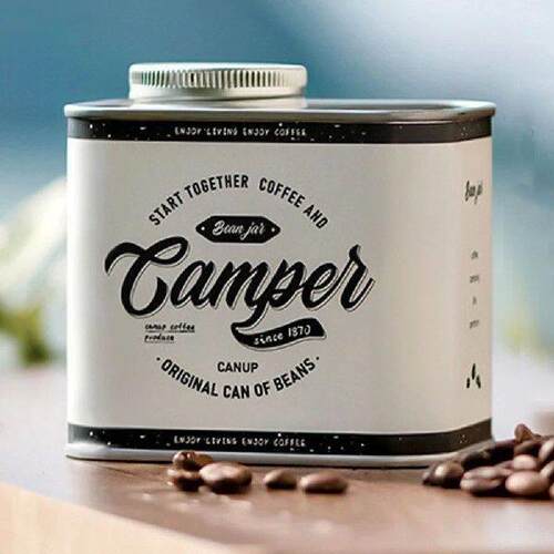 Portable Coffee Bean Airtight Cans Iron 150g Food-grade