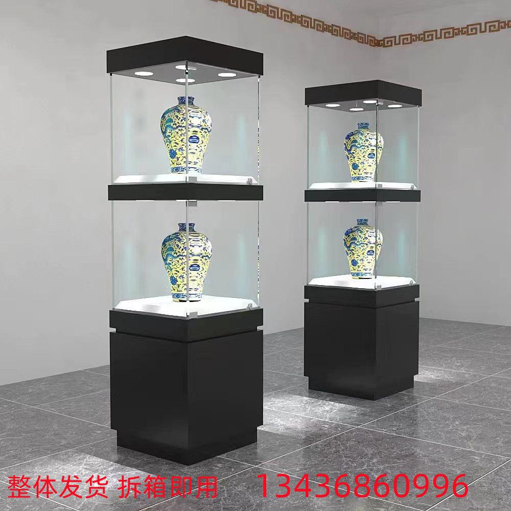 定制陶瓷古玩展示柜博物馆文物展柜珠宝首饰玻璃柜台瓷器玉器展架