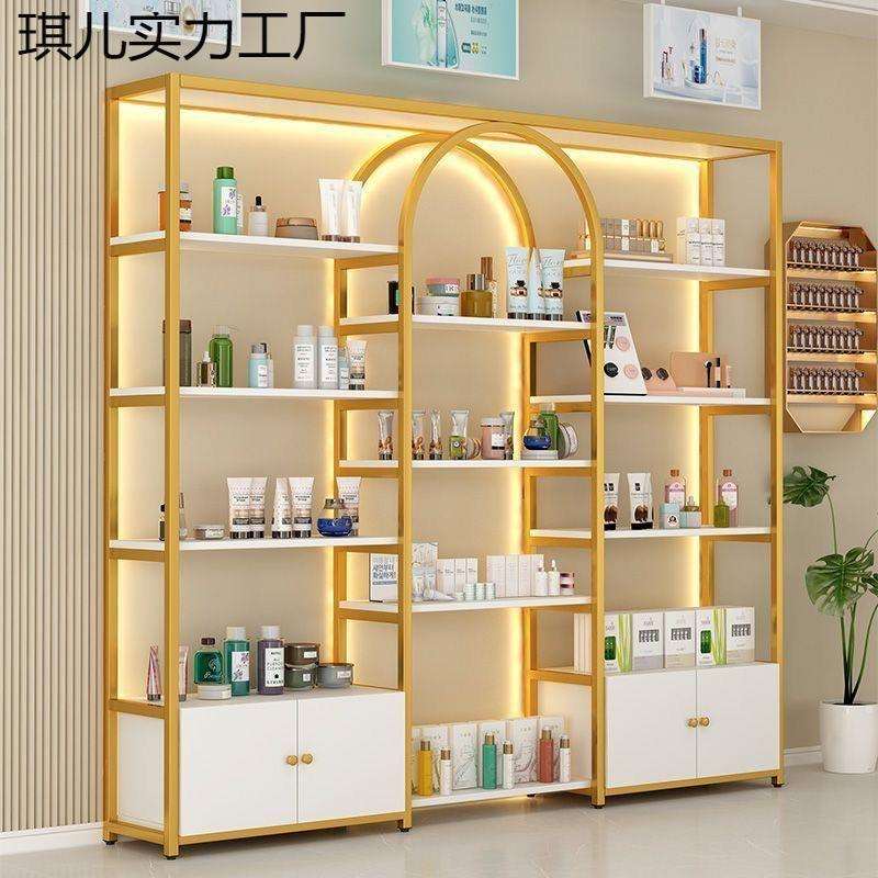 轻奢铁艺展示架美甲展示柜子多功能产品货架院展柜置物架