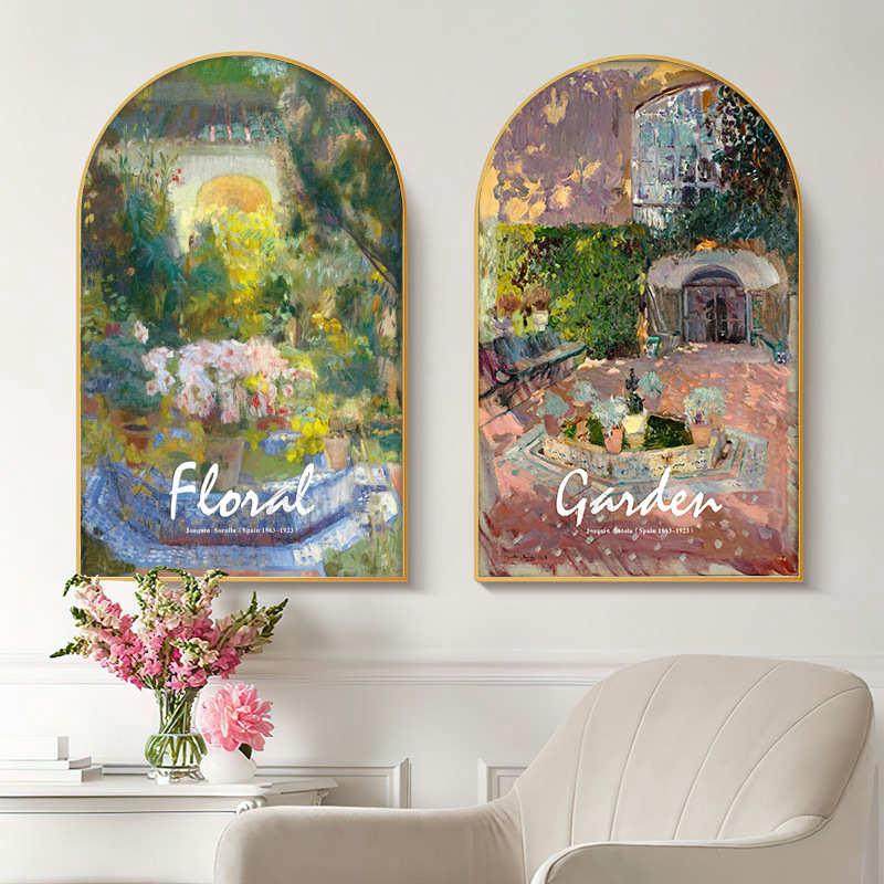 法式轻奢美式田园风客厅装饰画北欧现代玄关餐厅挂画拱形风景壁画,家居饰品,现代装饰画,淘宝优惠券,粉丝福利购,淘宝优惠卷