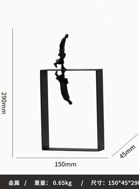创意相遇象倒影物摆件/人茶室书房桌面家抽居装摆饰件