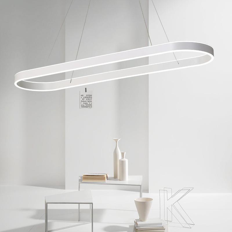 现代简约led大气收银台椭圆形办公会议工作室吊灯吧台长方形吊灯