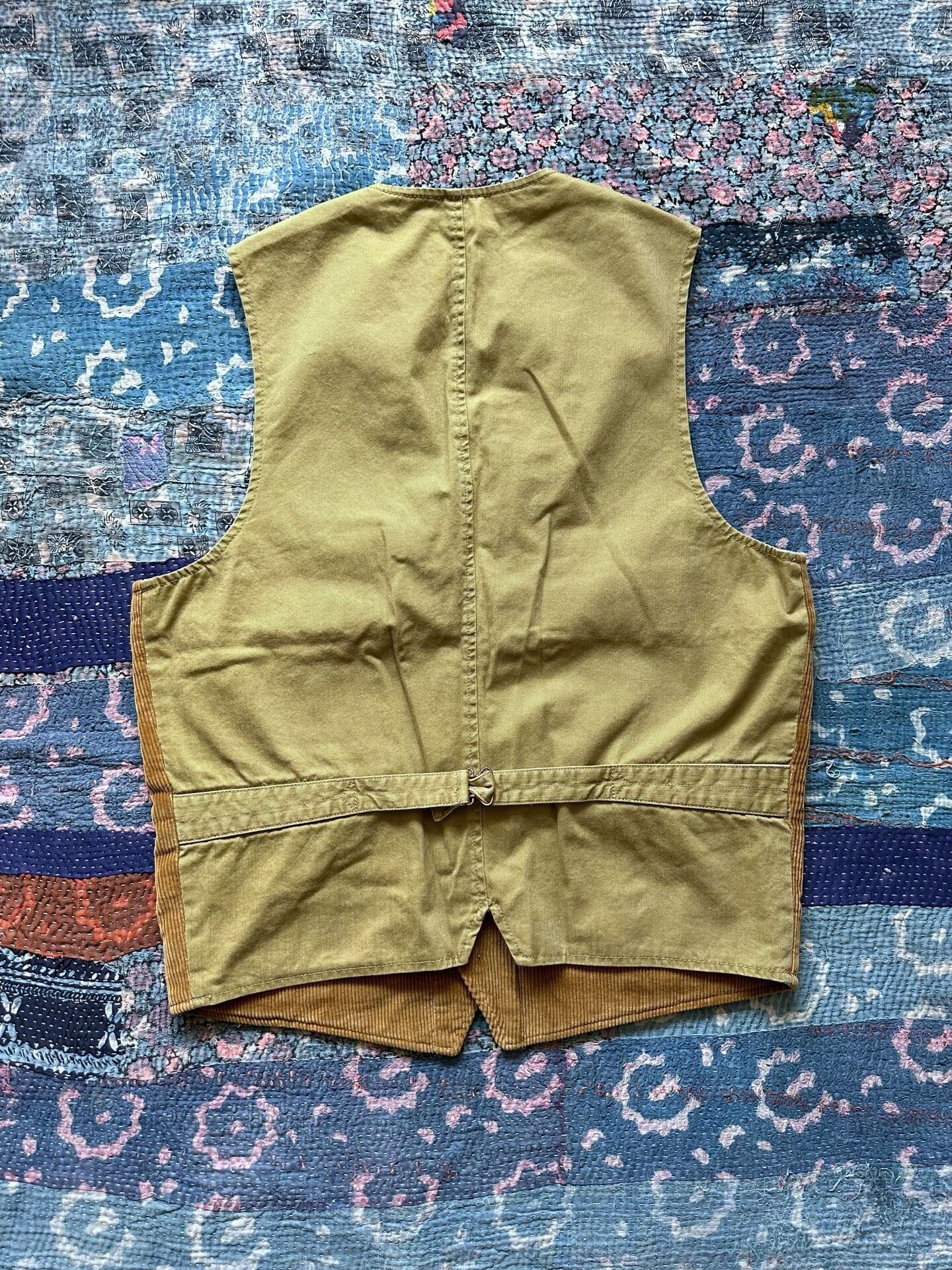 RRL Brown Corduroy Hunting Vest — front