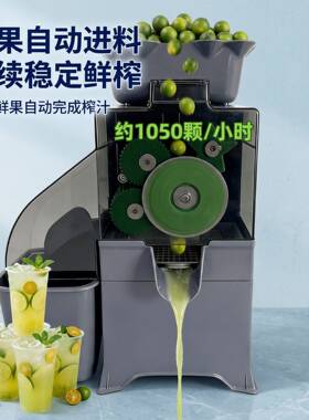 领晶科技新款juicerblender商用柠檬金桔榨汁机全自动榨汁机
