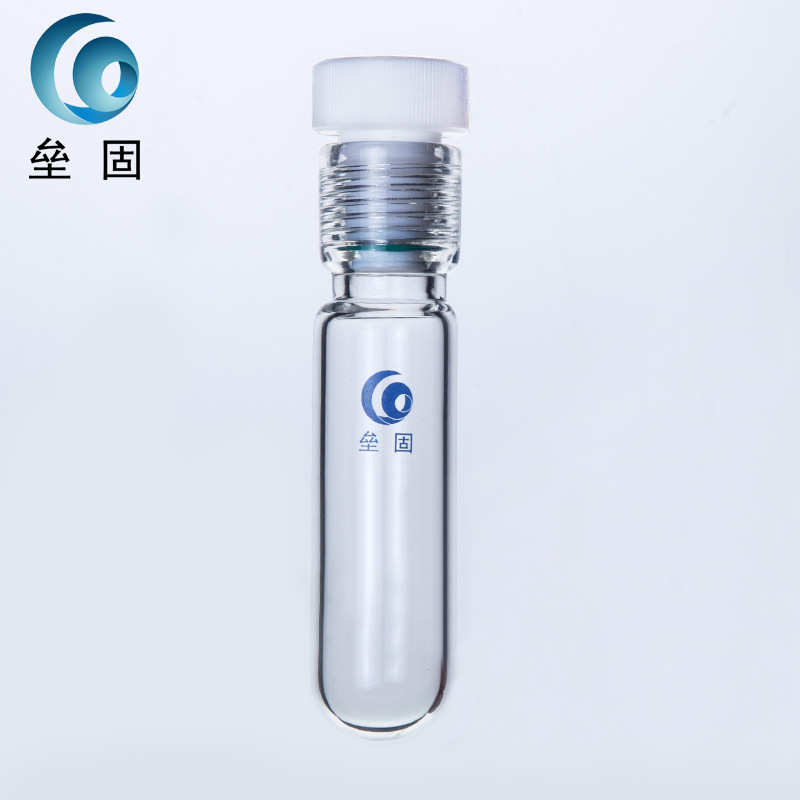 28*70mm厚壁耐压瓶 25ml玻璃耐压瓶 玻璃耐压试管 四氟塞耐压管
