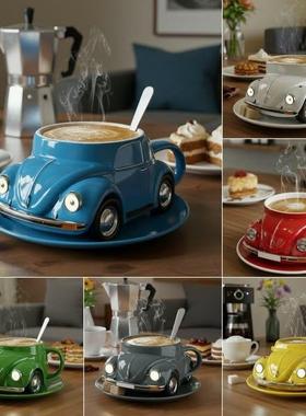 跨境新款Creative Mustang Shaped Coffee Mug甲虫形咖啡杯礼物