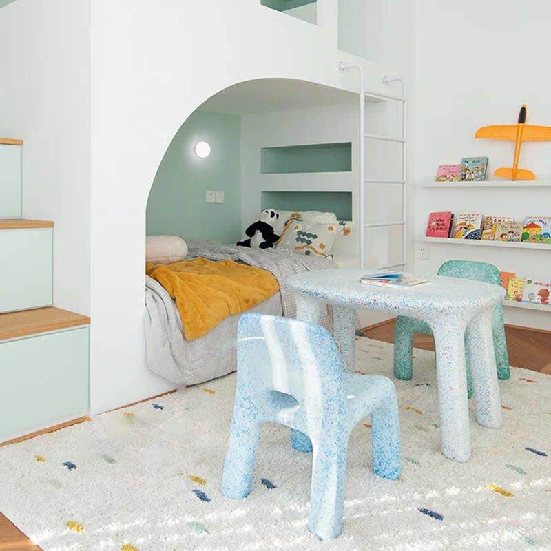 北欧儿童学习桌宝宝阅读区婴儿书桌家用小桌子幼儿园早教桌椅套装