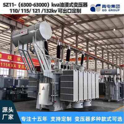 青电变压器厂 SZ20- 6300 25000 63000KVA/110kv油浸式主变压器