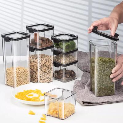 Cross-border mixed grains airtight storage jar with lid, dus
